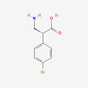 molecular formula C9H10BrNO2 B3103503 (2R)-3-氨基-2-(4-溴苯基)丙酸 CAS No. 1442114-70-6