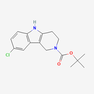 molecular formula C16H19ClN2O2 B3103518 tert-Butyl 8-chloro-3,4-dihydro-1H-pyrido[4,3-b]indole-2(5H)-carboxylate CAS No. 1443129-65-4