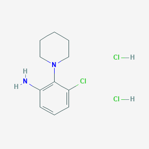 molecular formula C11H17Cl3N2 B3103519 [3-Chloro-2-(1-piperidinyl)phenyl]amine dihydrochloride CAS No. 1443278-97-4