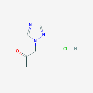 molecular formula C5H8ClN3O B3103541 1-(1H-1,2,4-Triazol-1-yl)acetone hydrochloride CAS No. 1443423-45-7