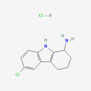 molecular formula C12H14Cl2N2 B3103544 6-chloro-2,3,4,9-tetrahydro-1H-carbazol-1-amine hydrochloride CAS No. 1443424-91-6