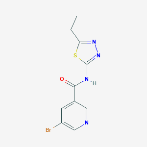molecular formula C10H9BrN4OS B310355 5-bromo-N-(5-ethyl-1,3,4-thiadiazol-2-yl)nicotinamide 
