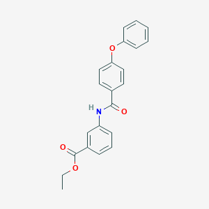 molecular formula C22H19NO4 B310357 Ethyl3-[(4-phenoxybenzoyl)amino]benzoate 