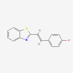 molecular formula C15H10FNS B3103584 2-[(E)-2-(4-fluorophenyl)ethenyl]-1,3-benzothiazole CAS No. 144528-15-4