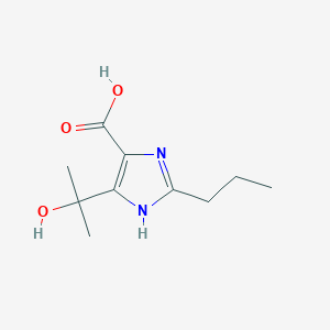 molecular formula C10H16N2O3 B3103645 4-(2-Hydroxypropan-2-yl)-2-propyl-1h-imidazole-5-carboxylic acid CAS No. 144690-04-0