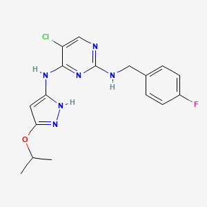 5-Chloro-N2-(4-fluorobenzyl)-N4-(5-isopropoxy-1H-pyrazol-3-YL)pyrimidine-2,4-diamine