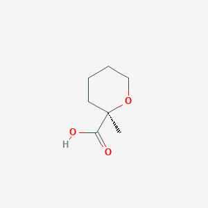 molecular formula C7H12O3 B3103708 (2R)-2-甲基氧杂环-2-甲酸 CAS No. 1447943-69-2