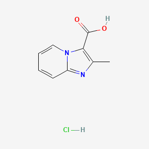 molecular formula C9H9ClN2O2 B3103717 2-甲基咪唑并[1,2-a]吡啶-3-羧酸盐酸盐 CAS No. 1448074-95-0