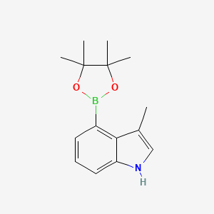 molecular formula C15H20BNO2 B3103790 3-Methyl-4-(4,4,5,5-tetramethyl-1,3,2-dioxaborolan-2-yl)-1H-indole CAS No. 1449581-04-7