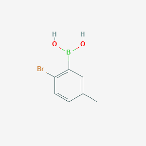 molecular formula C7H8BBrO2 B3103820 2-Bromo-5-methylphenylboronic acid CAS No. 1450711-53-1
