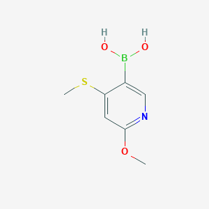 molecular formula C7H10BNO3S B3103858 2-Methoxy-4-(methylthio)pyridine-5-boronic acid CAS No. 1451392-18-9