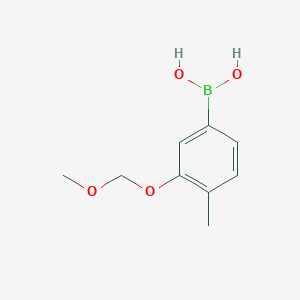 molecular formula C9H13BO4 B3103859 3-Methoxymethoxy-4-methylphenylboronic acid CAS No. 1451392-25-8