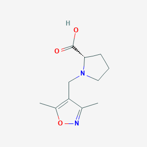 molecular formula C11H16N2O3 B3103898 L-Proline, 1-[(3,5-dimethyl-4-isoxazolyl)methyl]- CAS No. 1452575-88-0