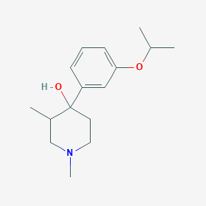 molecular formula C16H25NO2 B3103926 4-(3-Isopropoxyphenyl)-1,3-dimethylpiperidin-4-OL CAS No. 145340-44-9
