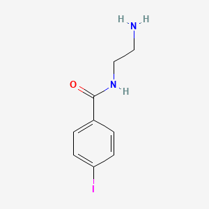 molecular formula C9H11IN2O B3103929 N-(2-氨基乙基)-4-碘苯甲酰胺 CAS No. 145343-78-8