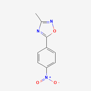 molecular formula C9H7N3O3 B3103975 3-Methyl-5-(4-nitrophenyl)-1,2,4-oxadiazole CAS No. 1455-82-9