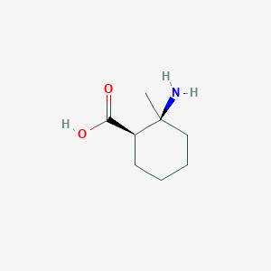 molecular formula C8H15NO2 B3103992 (1R,2S)-2-氨基-2-甲基环己烷-1-羧酸 CAS No. 1455431-90-9