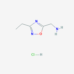 [(3-Ethyl-1,2,4-oxadiazol-5-yl)methyl]amine hydrochloride