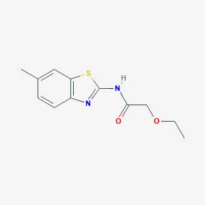 molecular formula C12H14N2O2S B310402 2-ethoxy-N-(6-methyl-1,3-benzothiazol-2-yl)acetamide 