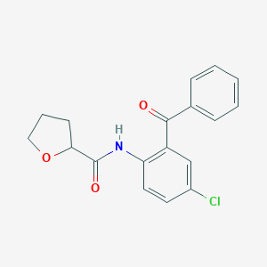 molecular formula C18H16ClNO3 B310403 N-(2-benzoyl-4-chlorophenyl)tetrahydro-2-furancarboxamide 