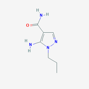 molecular formula C7H12N4O B3104054 5-Amino-1-propyl-1H-pyrazole-4-carboxamide CAS No. 145864-66-0