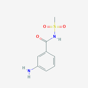 molecular formula C8H10N2O3S B3104061 1-(Methylsulphonylaminocarbonyl)-3-aminobenzene CAS No. 145878-40-6