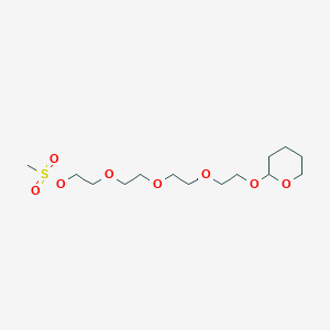 molecular formula C14H28O8S B3104068 MS-Peg4-thp CAS No. 145927-73-7