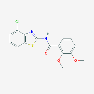 molecular formula C16H13ClN2O3S B310409 N-(4-chloro-1,3-benzothiazol-2-yl)-2,3-dimethoxybenzamide 