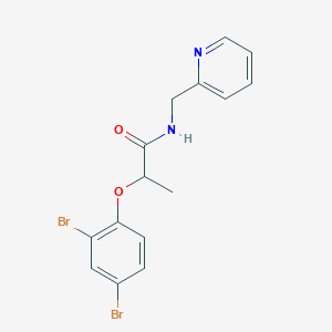 molecular formula C15H14Br2N2O2 B310410 2-(2,4-dibromophenoxy)-N-(2-pyridinylmethyl)propanamide 