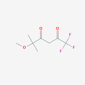 molecular formula C8H11F3O3 B3104138 1,1,1-Trifluoro-5-methoxy-5-methylhexane-2,4-dione CAS No. 146195-65-5