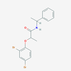 molecular formula C17H17Br2NO2 B310414 2-(2,4-dibromophenoxy)-N-(1-phenylethyl)propanamide 