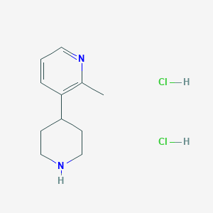 molecular formula C11H18Cl2N2 B3104153 2-甲基-3-(哌啶-4-基)吡啶二盐酸盐 CAS No. 1462849-54-2