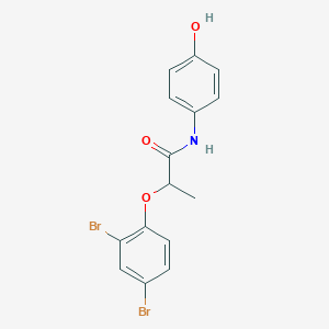 molecular formula C15H13Br2NO3 B310417 2-(2,4-dibromophenoxy)-N-(4-hydroxyphenyl)propanamide 
