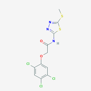 molecular formula C11H8Cl3N3O2S2 B310418 N-[5-(methylsulfanyl)-1,3,4-thiadiazol-2-yl]-2-(2,4,5-trichlorophenoxy)acetamide 