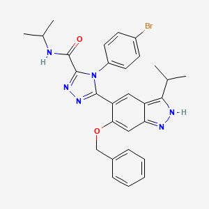 5-(6-(Benzyloxy)-3-isopropyl-1H-indazol-5-YL)-4-(4-bromophenyl)-N-isopropyl-4H-1,2,4-triazole-3-carboxamide