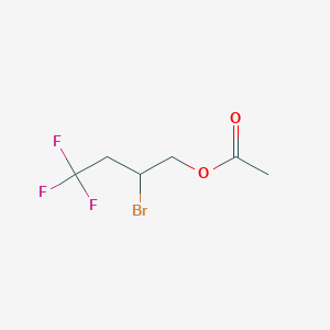 molecular formula C6H8BrF3O2 B3104209 (2-溴-4,4,4-三氟丁基)乙酸酯 CAS No. 146431-69-8