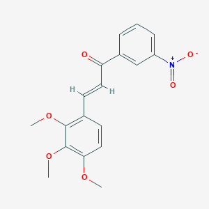 molecular formula C18H17NO6 B3104228 (2E)-1-(3-Nitrophenyl)-3-(2,3,4-trimethoxyphenyl)prop-2-en-1-one CAS No. 1465134-53-5