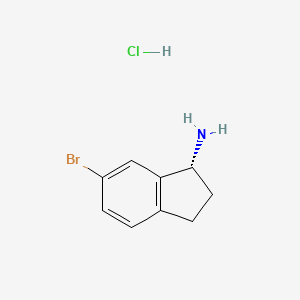 molecular formula C9H11BrClN B3104243 (R)-6-bromo-2,3-dihydro-1H-inden-1-amine hydrochloride CAS No. 1466429-22-0