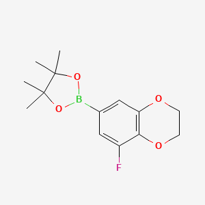 molecular formula C14H18BFO4 B3104251 5-Fluoro-7-(4,4,5,5-tetramethyl-[1,3,2]dioxaborolan-2-yl)-2,3-dihydrobenzo[1,4]dioxine CAS No. 1467057-24-4