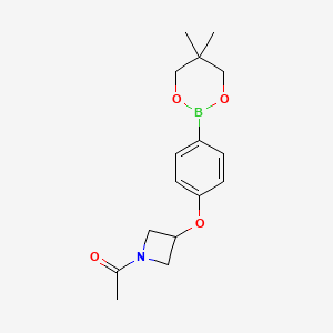 1-(3-(4-(5,5-Dimethyl-1,3,2-dioxaborinan-2-yl)phenoxy)azetidin-1-yl)ethanone