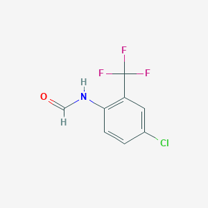 molecular formula C8H5ClF3NO B3104256 N-[4-chloro-2-(trifluoromethyl)phenyl]formamide CAS No. 1467311-54-1