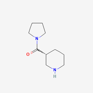 molecular formula C10H18N2O B3104278 (3R)-3-(pyrrolidin-1-ylcarbonyl)piperidine CAS No. 1469387-80-1