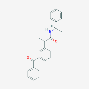 molecular formula C24H23NO2 B310428 2-(3-benzoylphenyl)-N-(1-phenylethyl)propanamide 