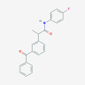 molecular formula C22H18FNO2 B310429 2-(3-benzoylphenyl)-N-(4-fluorophenyl)propanamide 
