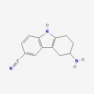 molecular formula C13H13N3 B3104295 6-amino-6,7,8,9-tetrahydro-5H-carbazole-3-carbonitrile CAS No. 147008-87-5