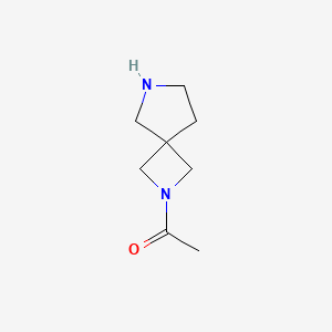 molecular formula C8H14N2O B3104329 Ethanone, 1-(2,6-diazaspiro[3.4]oct-2-yl)- CAS No. 1474026-88-4