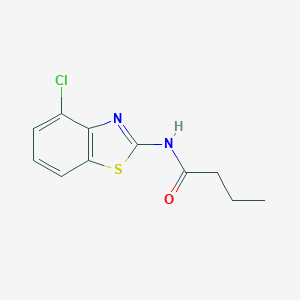 molecular formula C11H11ClN2OS B310434 N-(4-chloro-1,3-benzothiazol-2-yl)butanamide 
