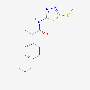 2-(4-isobutylphenyl)-N-[5-(methylsulfanyl)-1,3,4-thiadiazol-2-yl]propanamide
