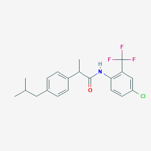 molecular formula C20H21ClF3NO B310437 N-[4-chloro-2-(trifluoromethyl)phenyl]-2-(4-isobutylphenyl)propanamide 