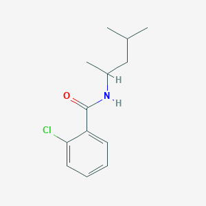 molecular formula C13H18ClNO B310440 2-chloro-N-(1,3-dimethylbutyl)benzamide 
